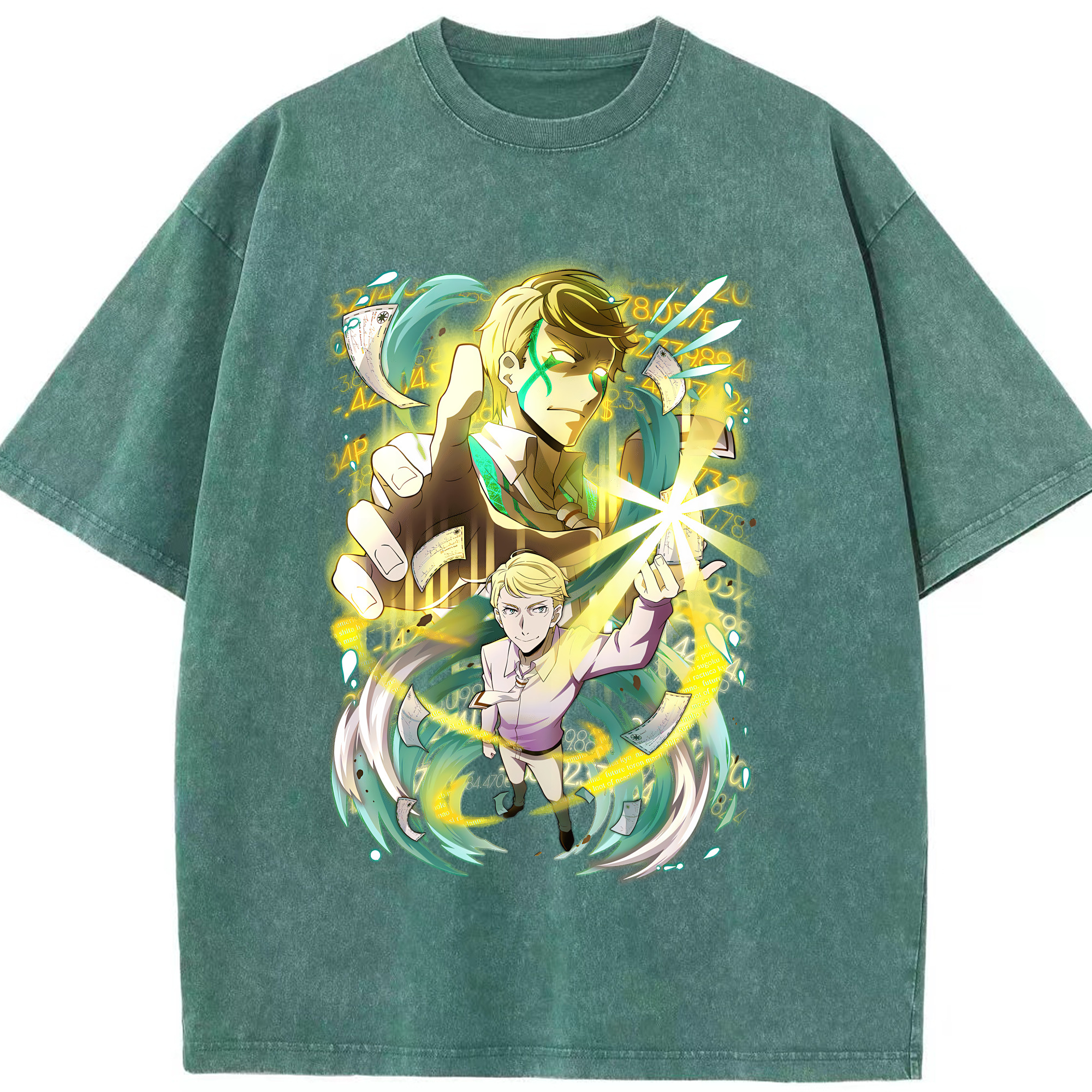 （画像用） 文豪ストレイドッグス Bungo Stray Dogs 綿100% ヴィンテージ風 半袖Tシャツ（フロントプリント）